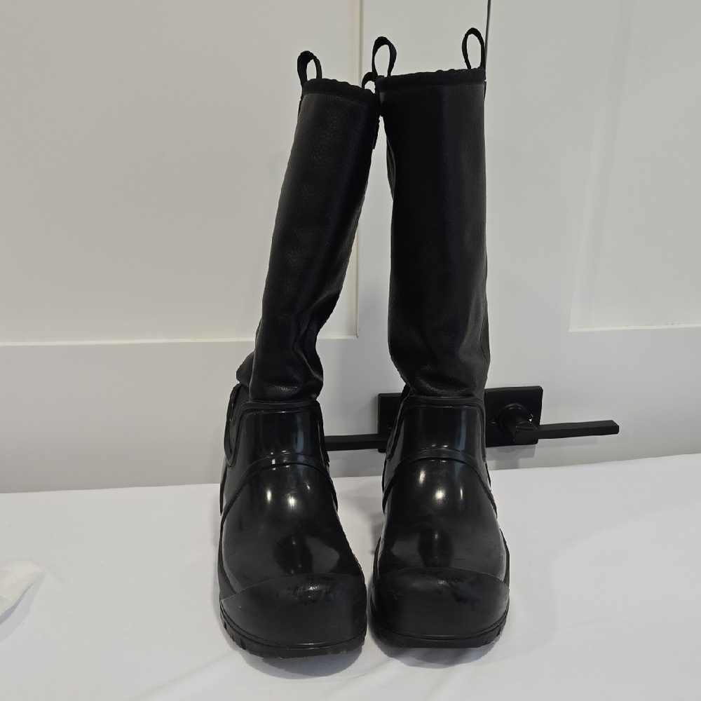 UGG Black Winter Boots with Sturdy Sole